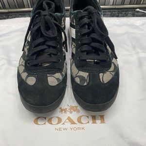 Coach sneakers. Ladies size 9 black and cream.